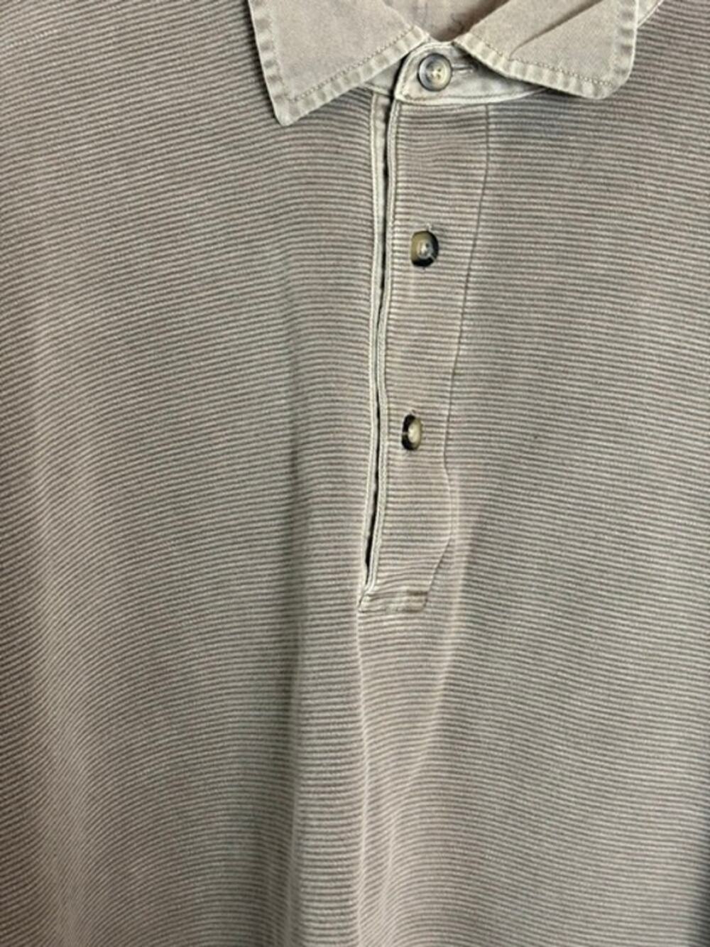 Cabelas Mens Gray Long Sleeve Polo Shirt XL Tall Cotton